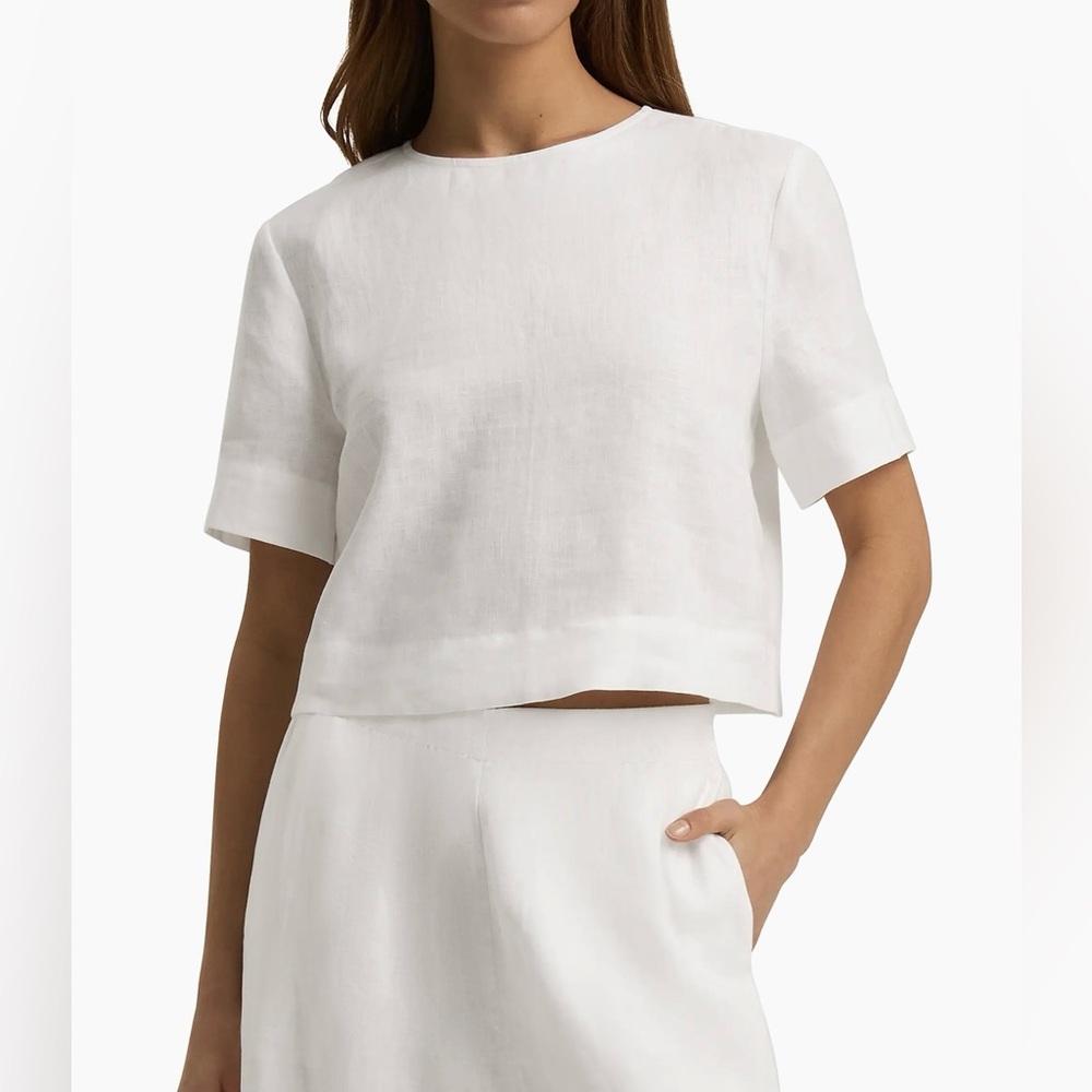+FAVORITE DAUGHTER easy breezy short sleeve top in white